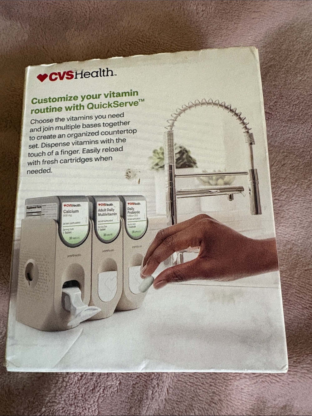CVS Health Vitamin QuickServe Countertop Dispenser - Beige